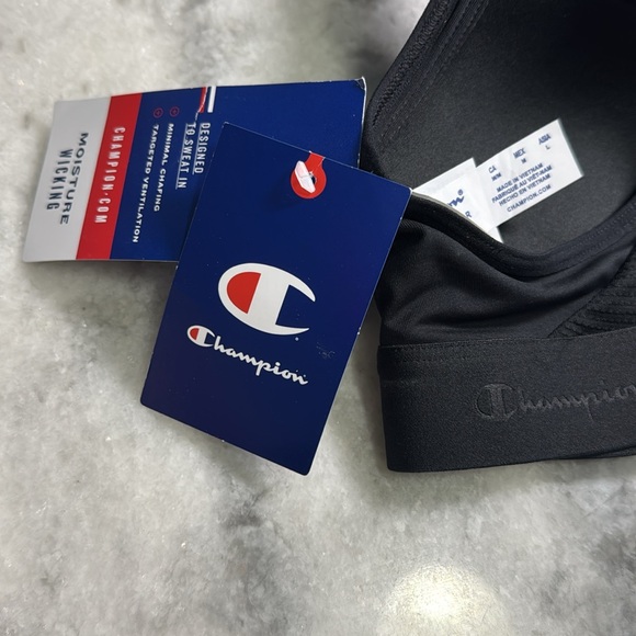 Champion Sports Bra, Curvy Bra, Moderate Support Bra Low Cut black Medium - Picture 7 of 7